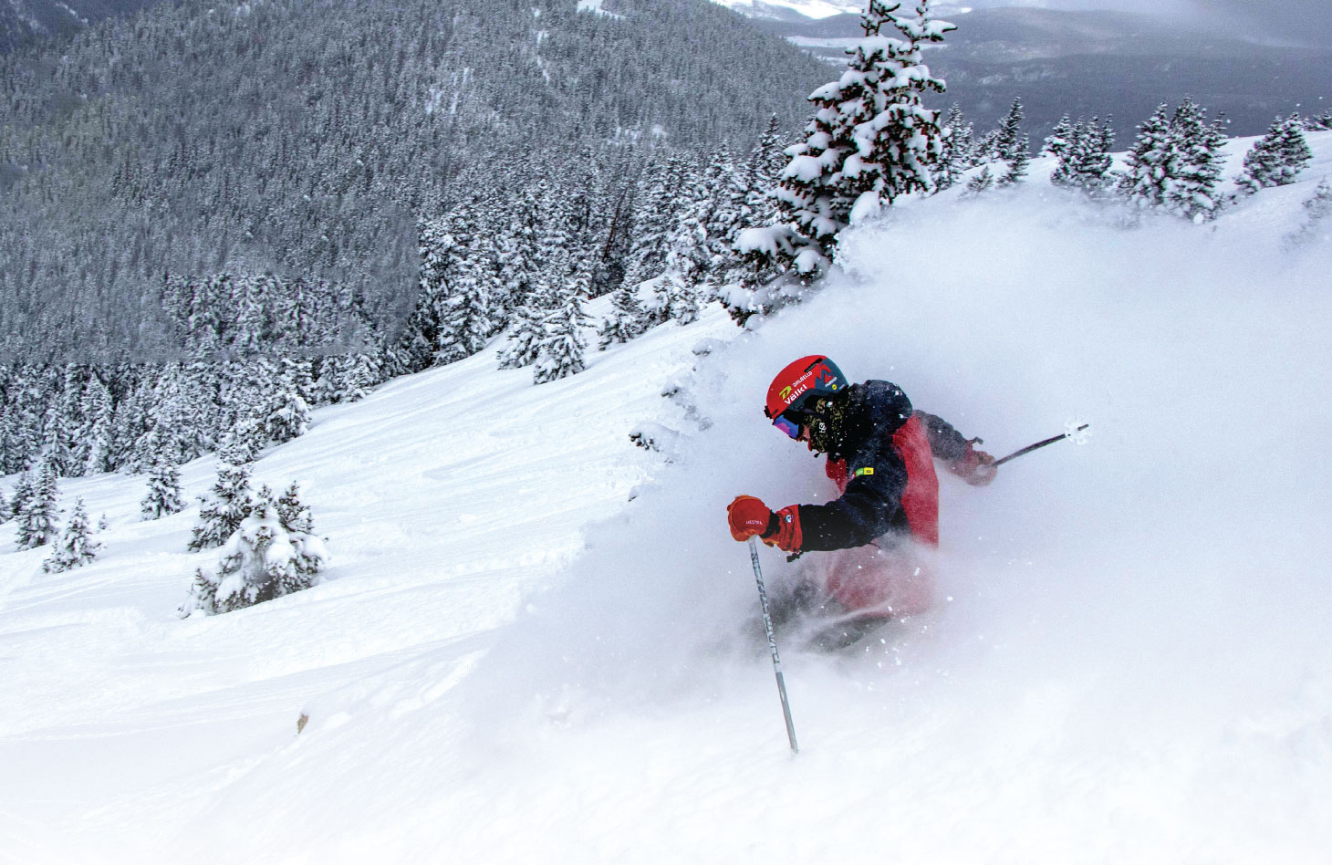 Skier on slopes