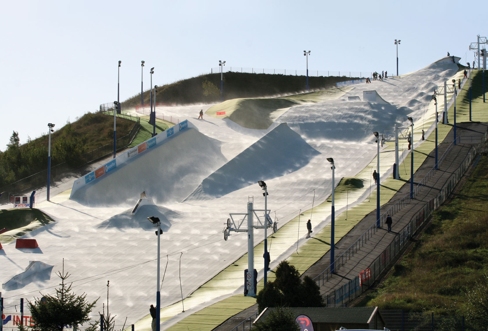 Snowflex applied to a hillside