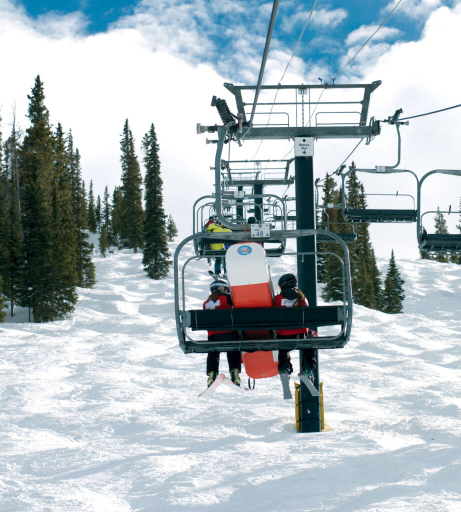 Safety patrol on ski-lift