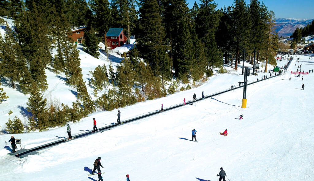 Aerial view of carpet lift