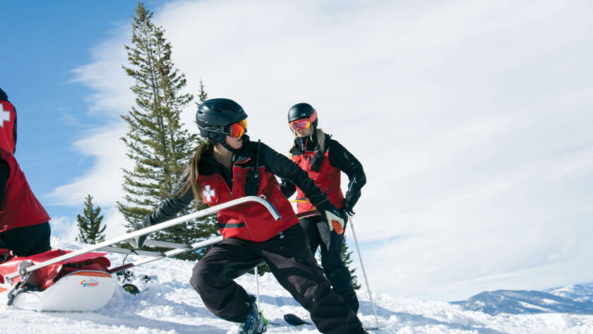 Rescuers on the slopes