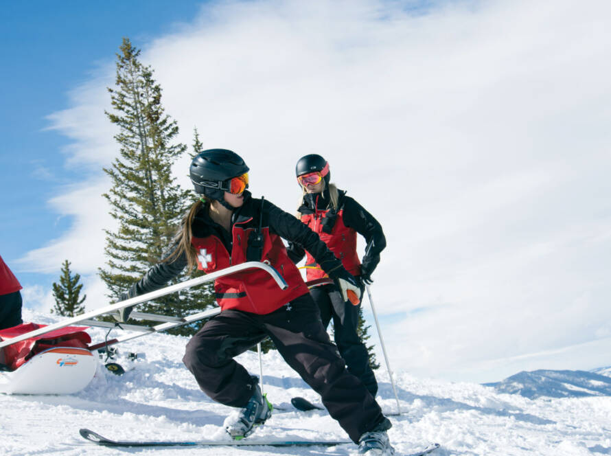 Rescuers on the slopes