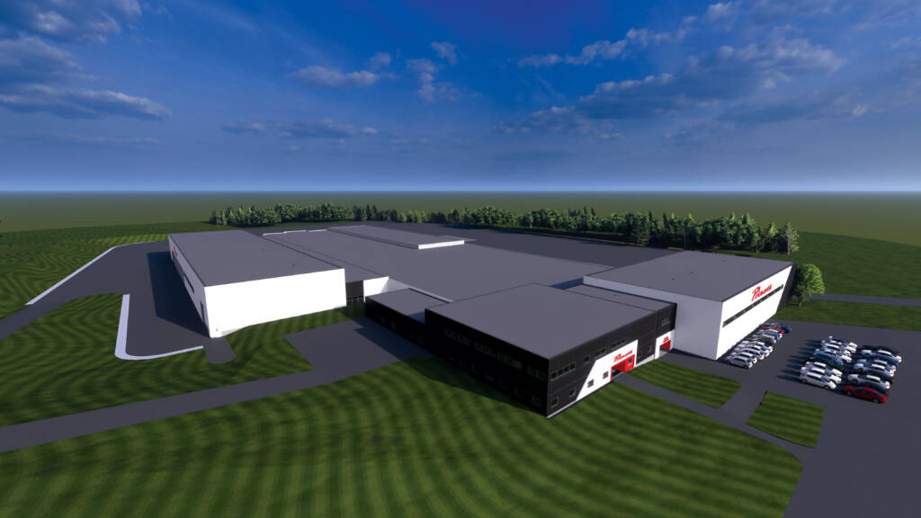 Computer generated rendering of new facility