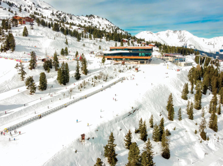 Aerial view of Hochzillertal Kaltenbach Skiing Centre