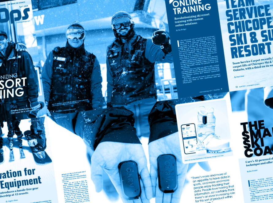 Various pages from the latest issue of SnowOps Magazine