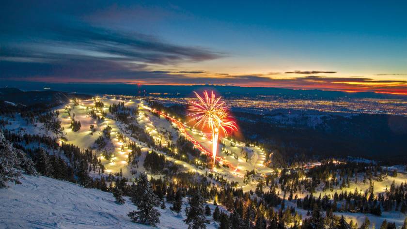 Overlooking Bogus Basin at night