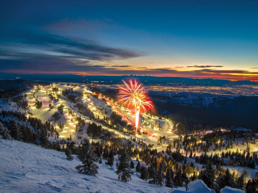 Overlooking Bogus Basin at night