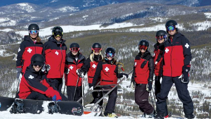 National Ski Patrol patrollers posing for photo