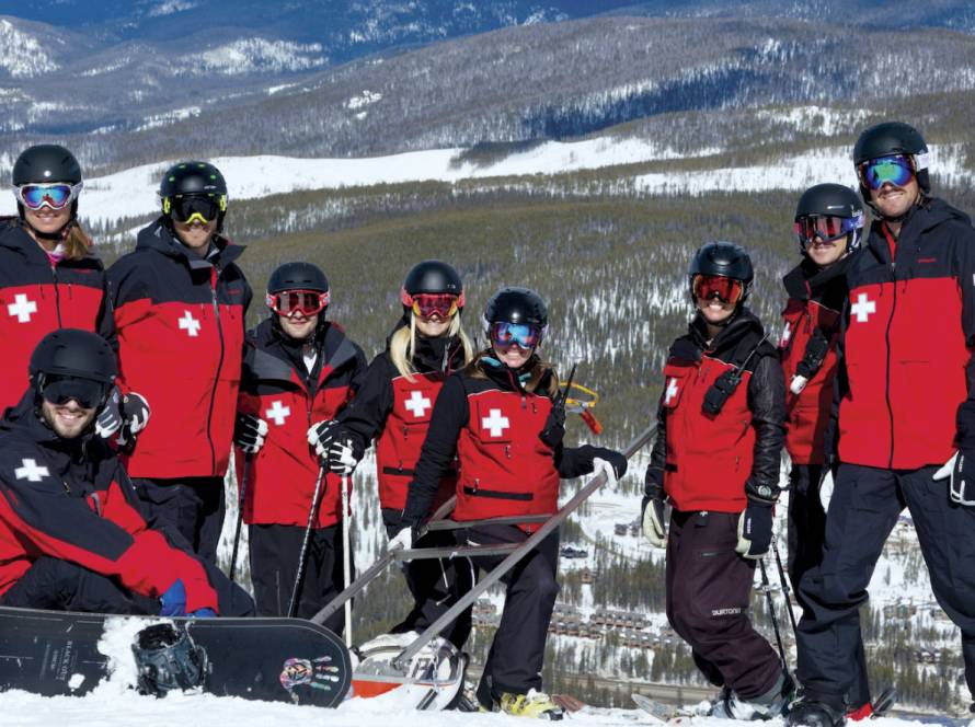 National Ski Patrol patrollers posing for photo