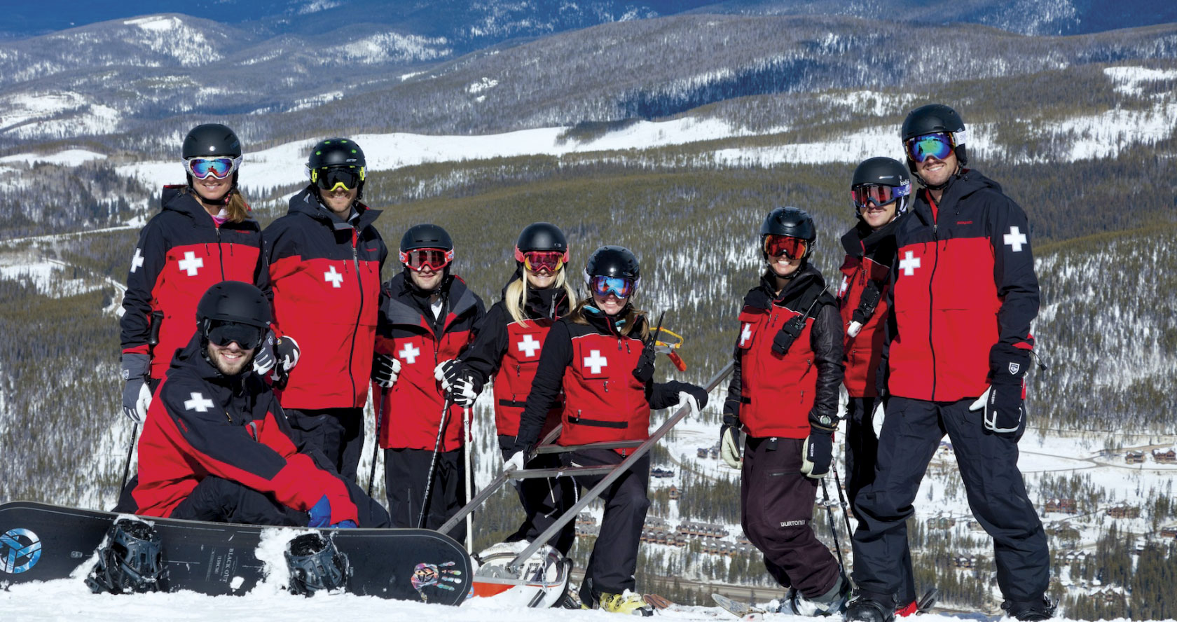 National Ski Patrol patrollers posing for photo