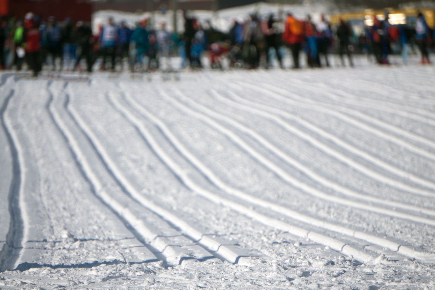 Cross Country Ski Tracks in Engadin, Switzerland