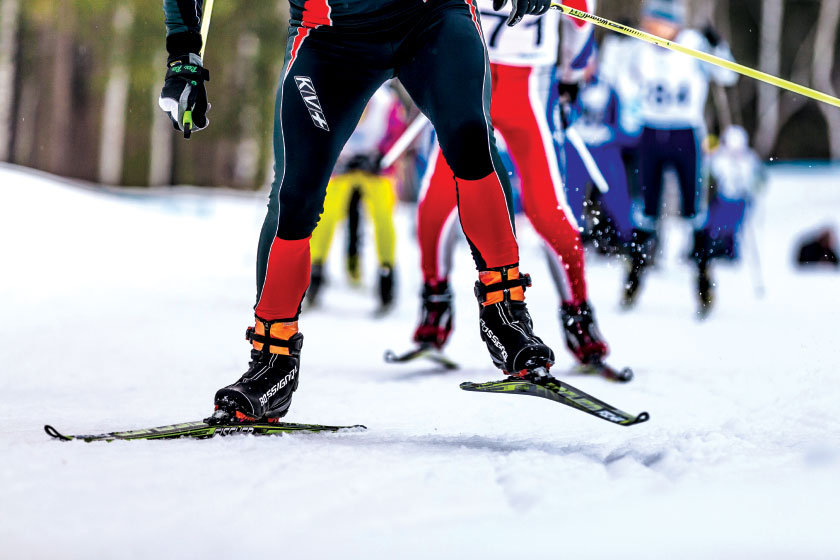 Group of cross country skiers