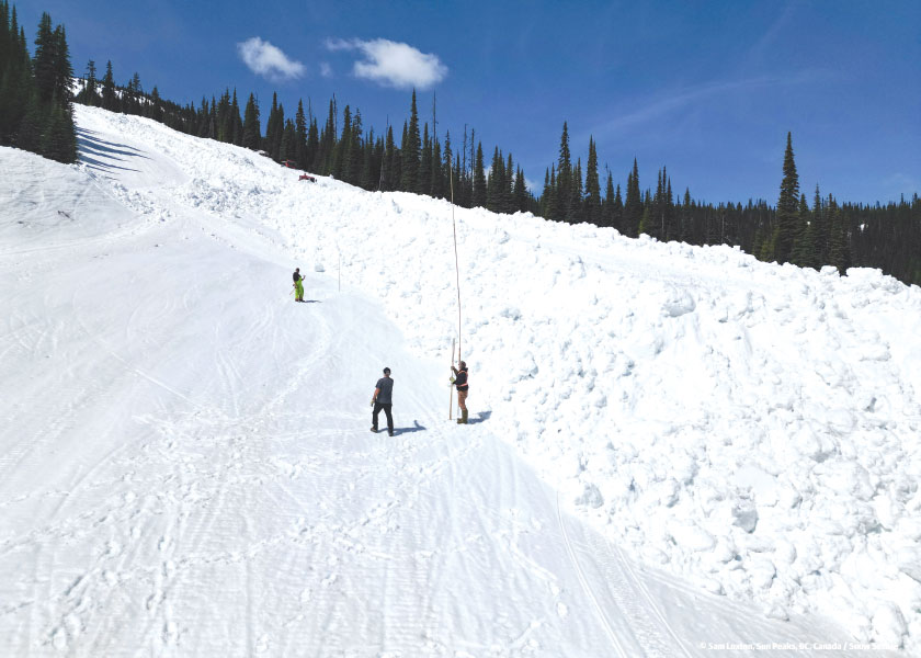 Skiers on the mountain