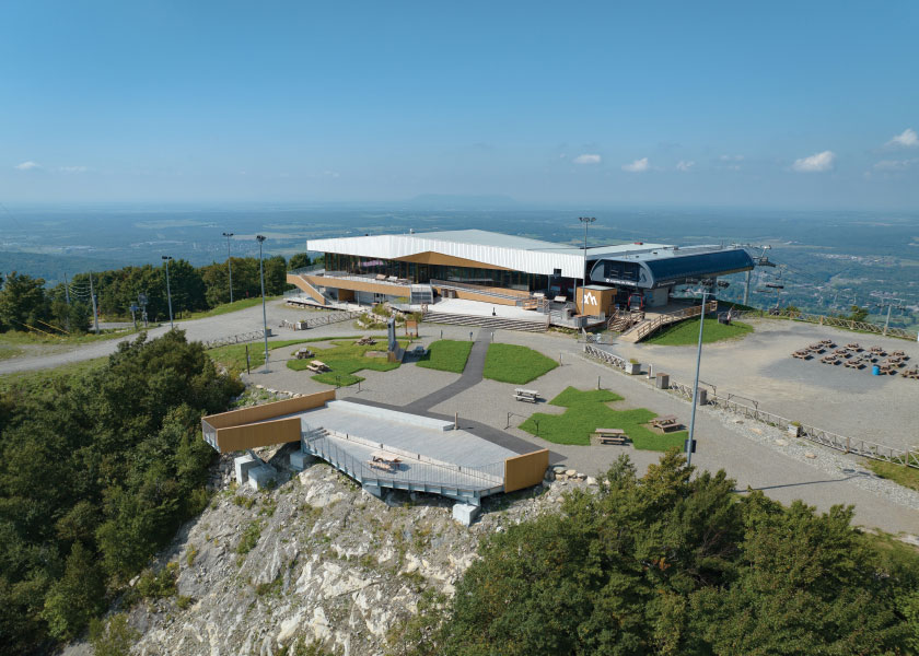 Aerial view of resort