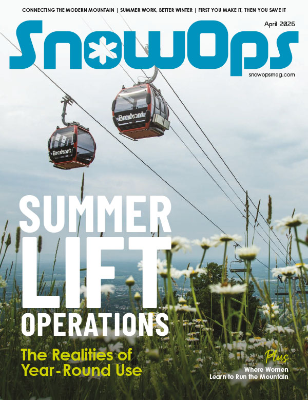 Cover of SnowOps Magazine, April 2026