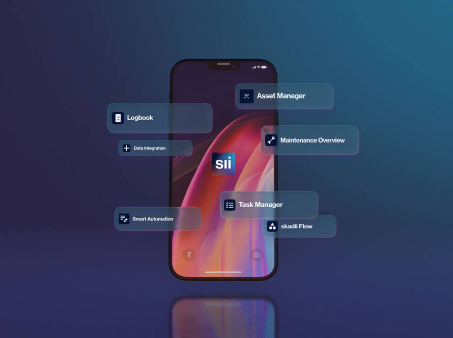Digital illustration of phone and app