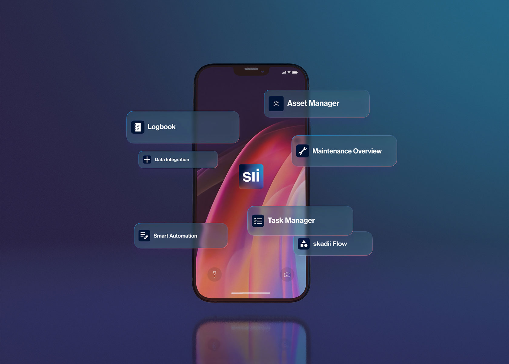 Digital illustration of phone and app