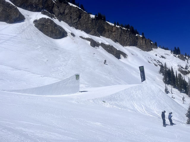 snow ramps in park