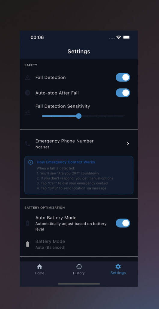 SkiCoach.App user interface