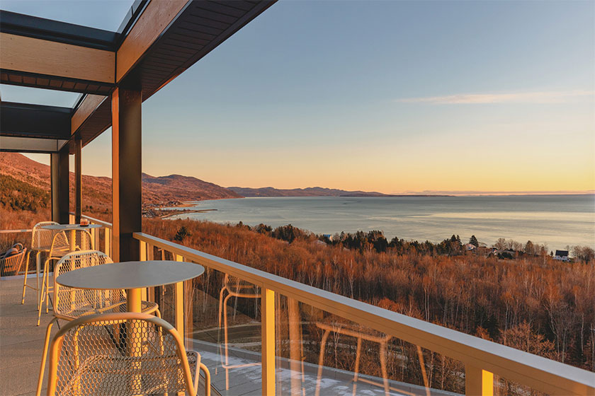 Sunset view from balcony