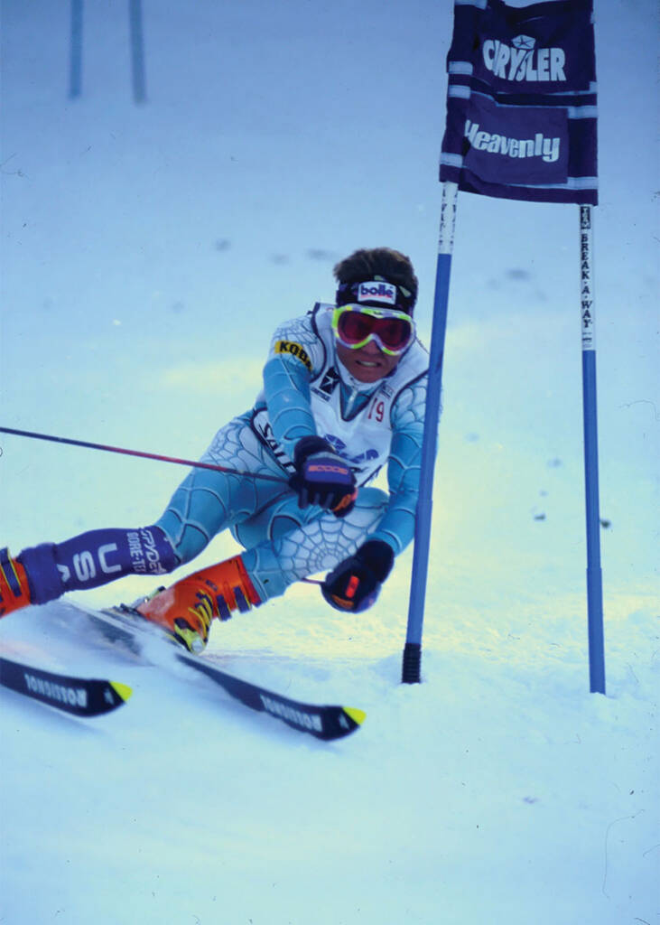 Pro slalom skier