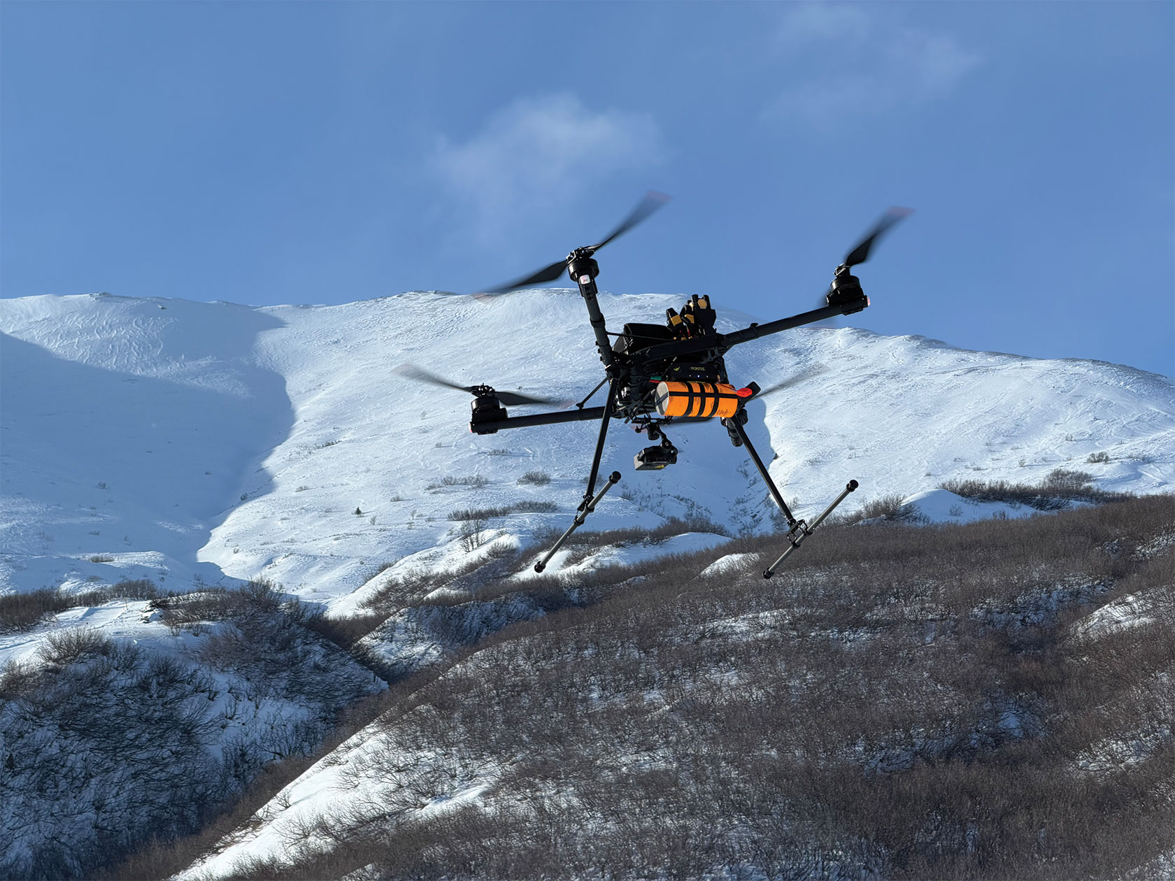 MONTIS drone carrying explosive payload