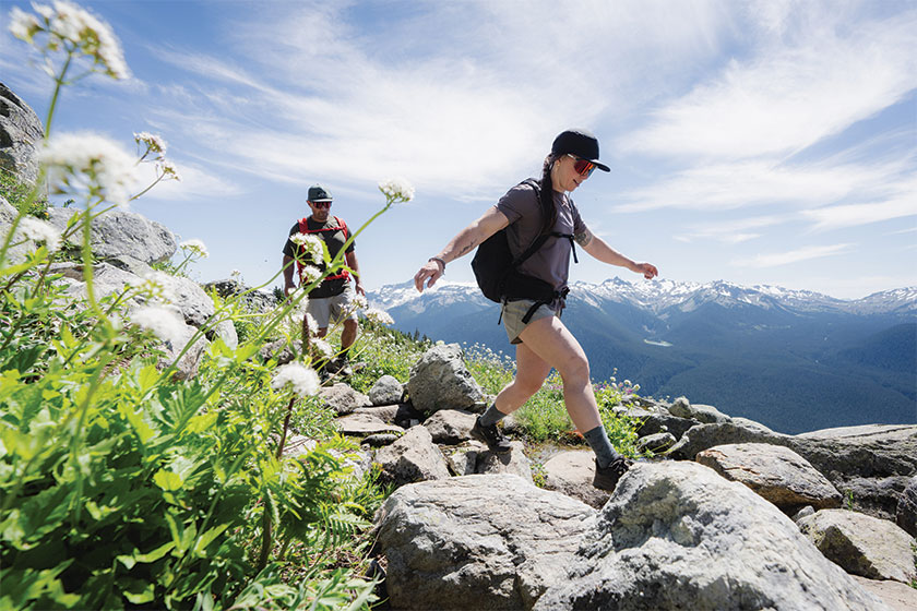 Hikers on trail