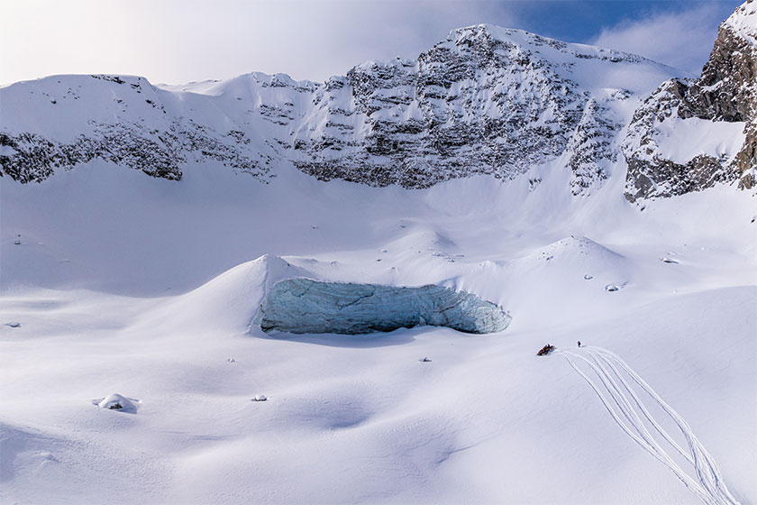 Snow capped mountain